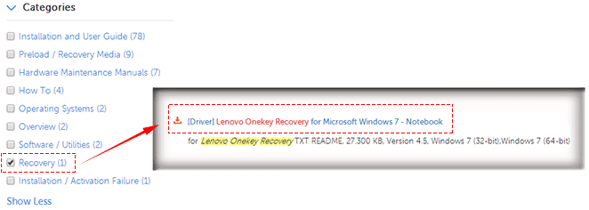 onekey recovery for lenovo