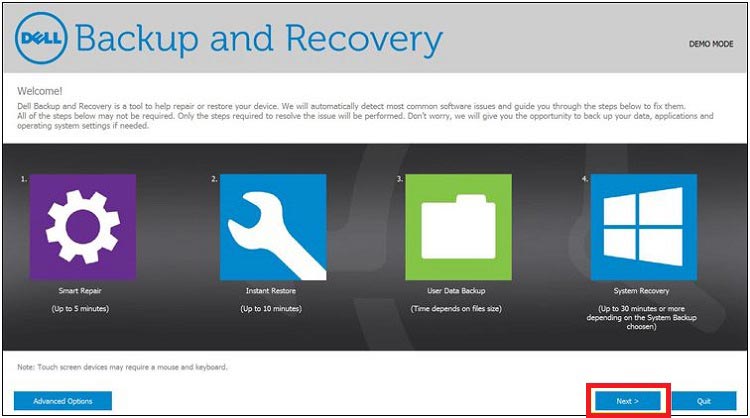 upgrade dell backup and recovery premium edition